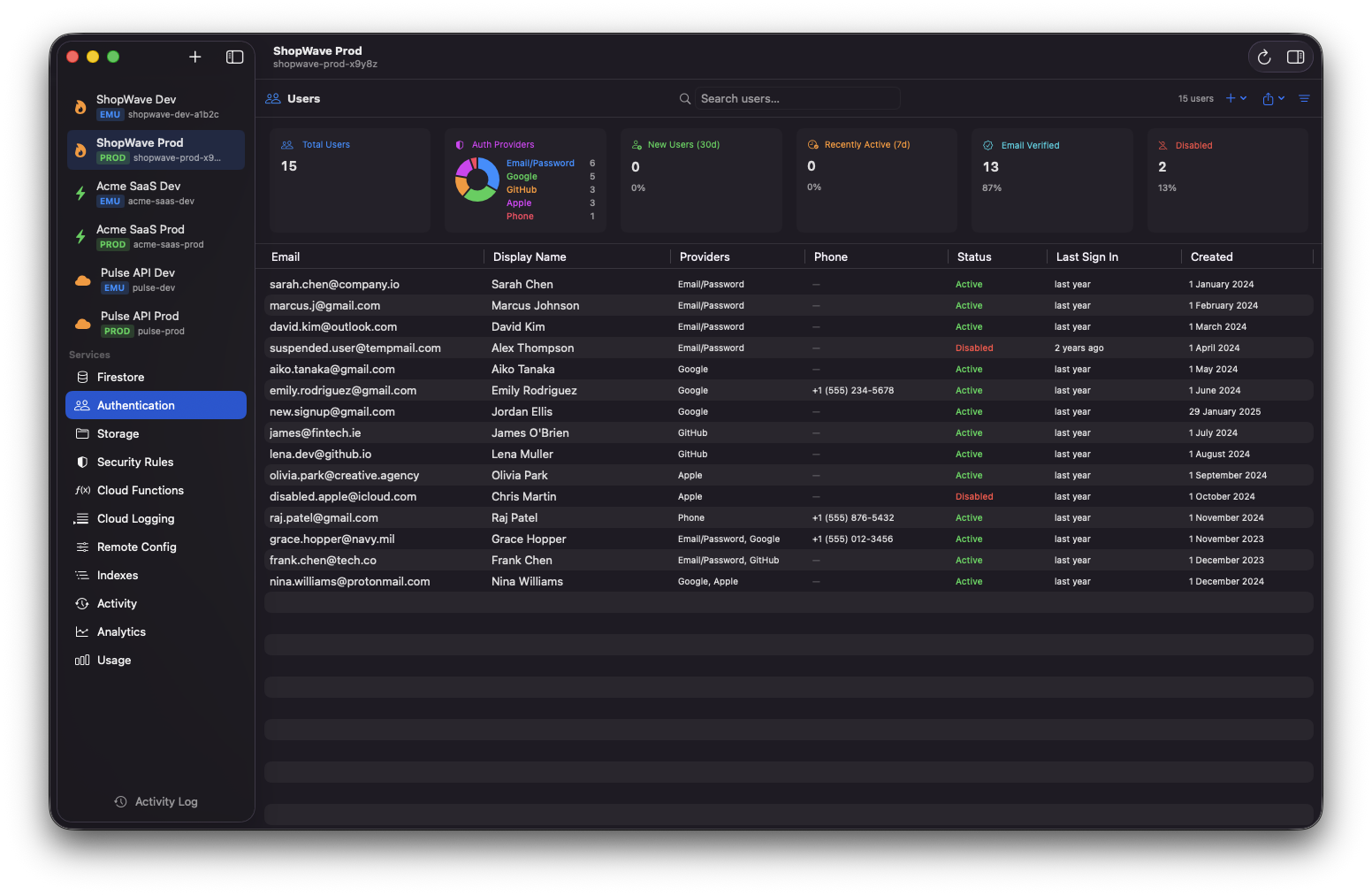 Stackpane — User Management